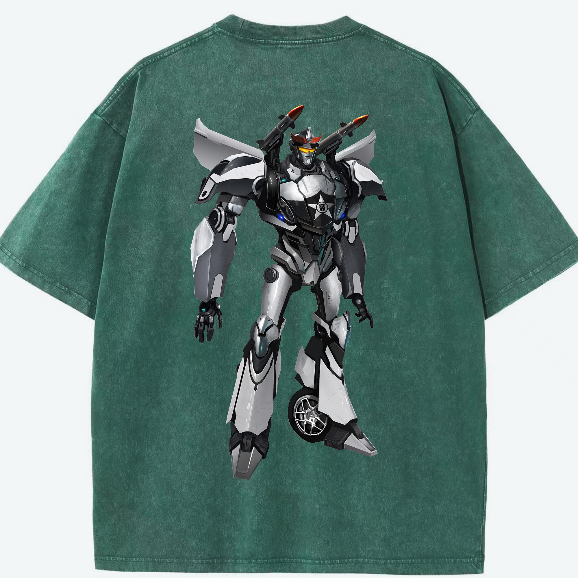 （画像用） Transformers トランスフォーマー 綿100% ヴィンテージ風 半袖Tシャツ（背面プリント）